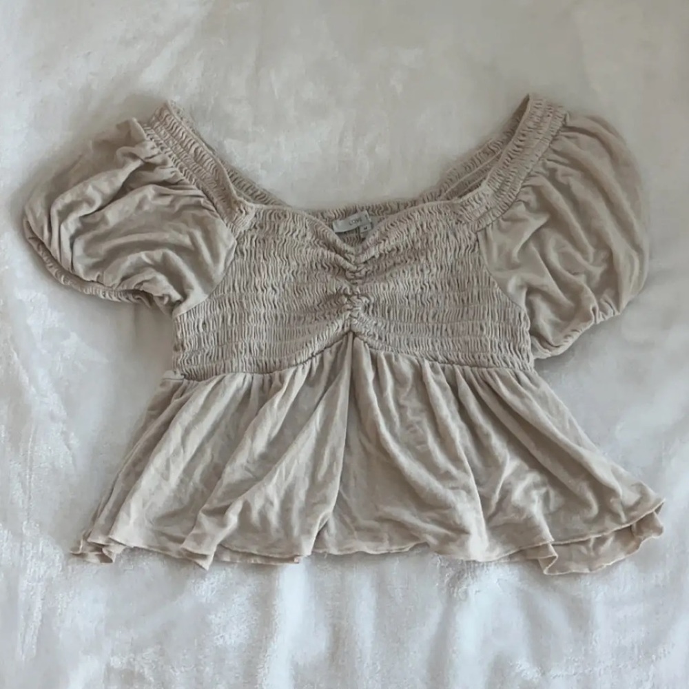 Love tree cream colored top.